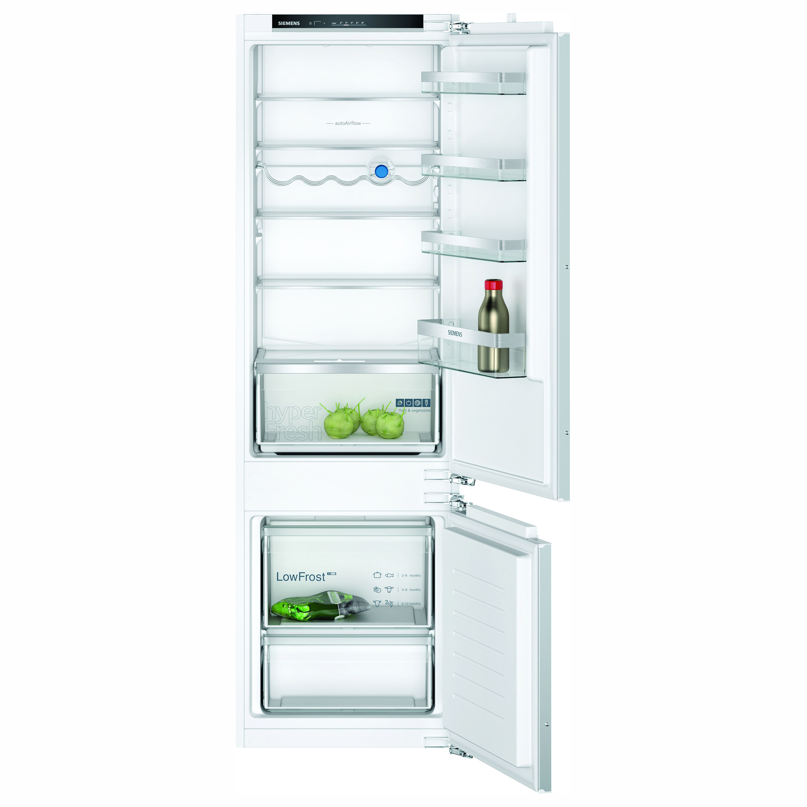 Integrerad Kyl/Frys Siemens KI87VVFE1 med HyperFresh och LED-belysning
