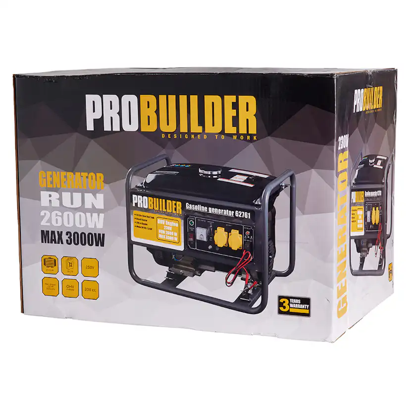 Elverk Probuilder 2600W/Max 3000W (Schuko) 208 cc