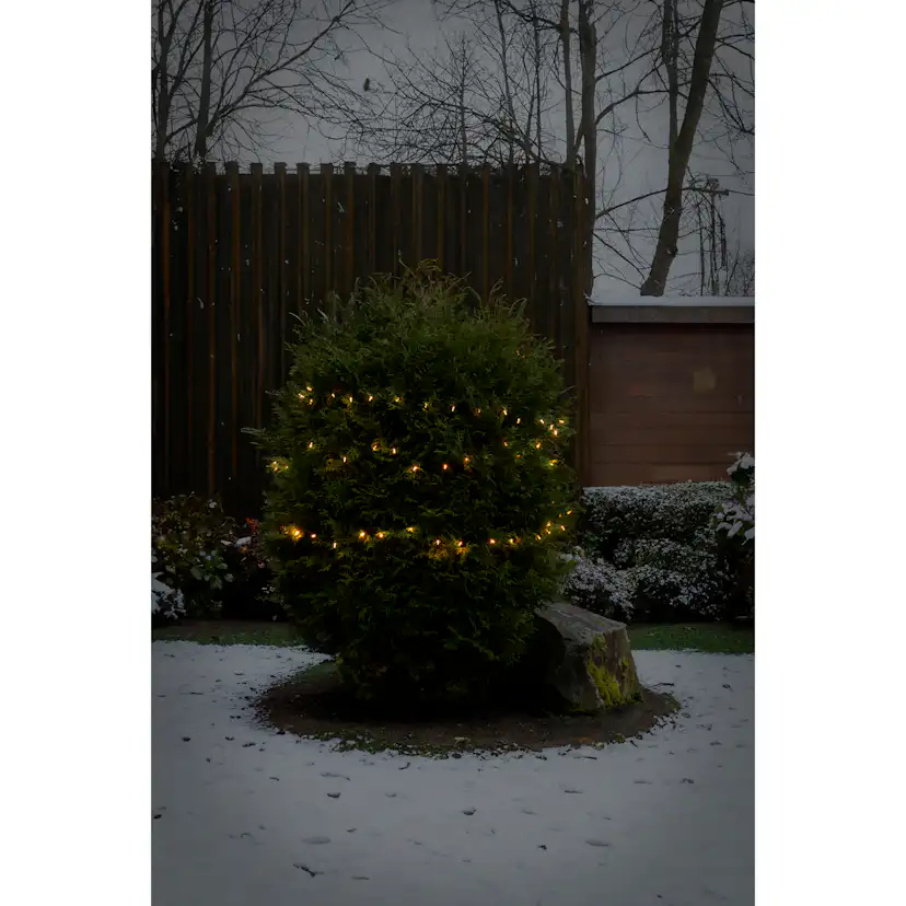 Ljusslinga Gnosjö Konstsmide Batteridriven 80st LED-lampor Amber Utomhus med Timer