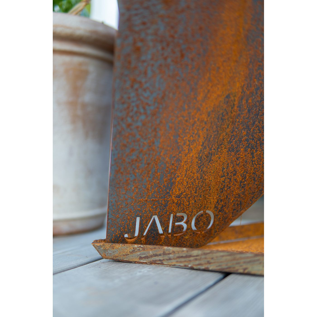Eldfat Jabo Triangel Inkl Fat Corten 64x64x54 cm