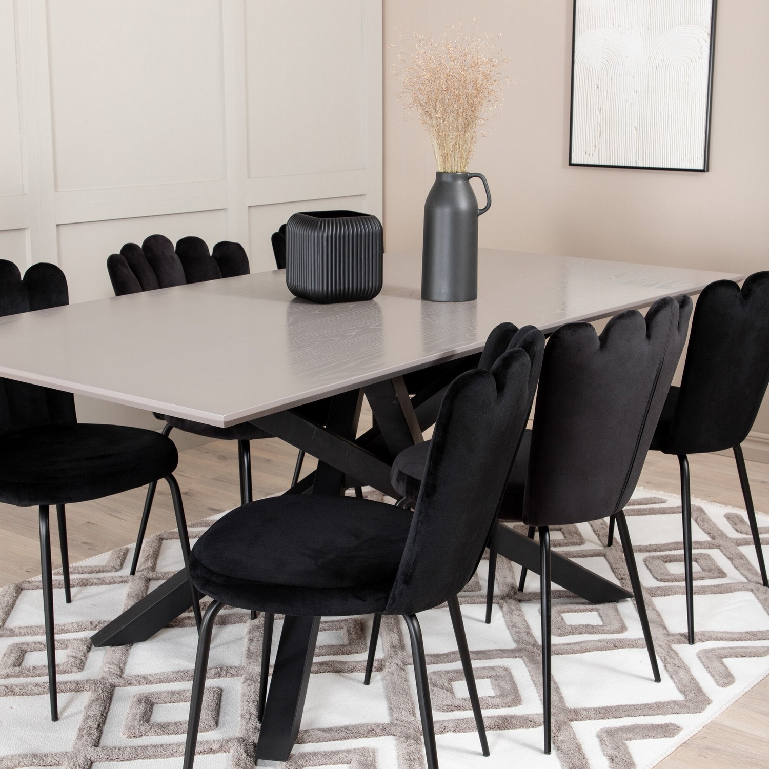 Matgrupp Venture Home Piata med 6 Limhamn Light Stolar