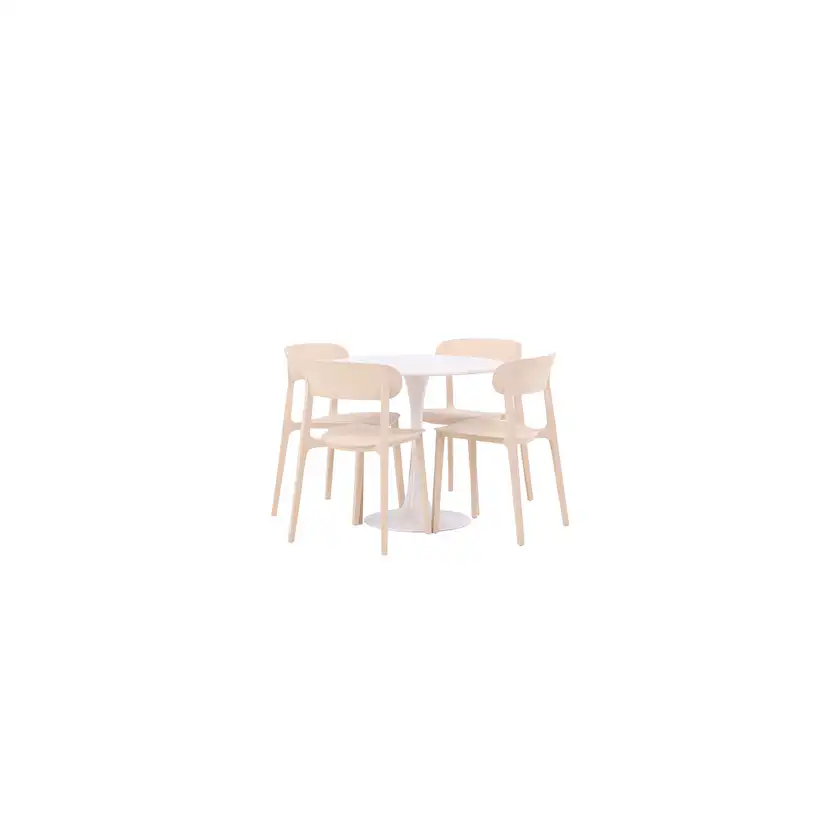 Matgrupp Venture Home Hamden Ø80 cm med 4 Åstol stolar