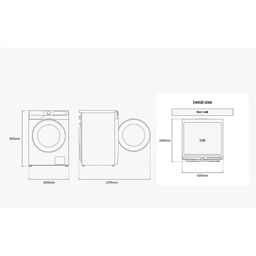 Tvättmaskin och Torktumlare Samsung WD11DG6B85BEU3 Vit