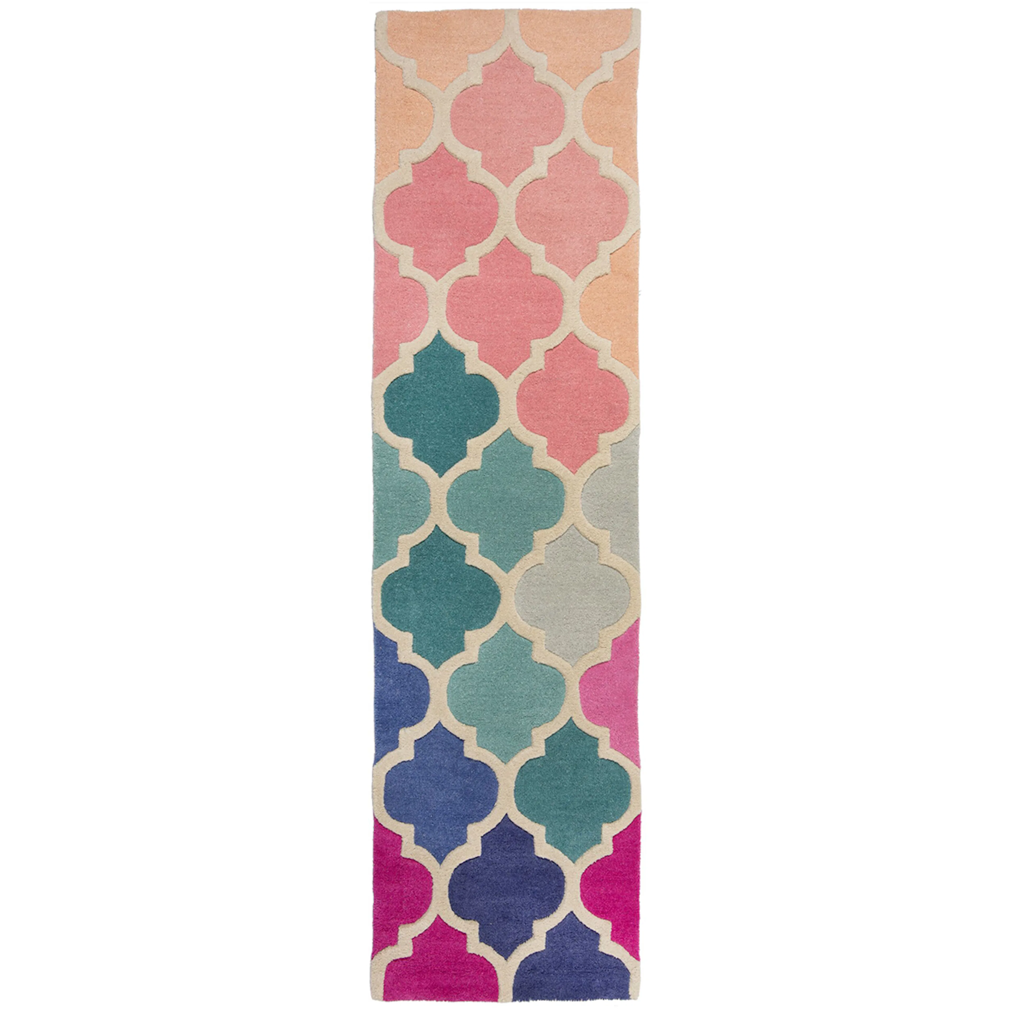 Rosella 60X230 Pink/Blue Storlek 60x230, Färg Rosa/Blå