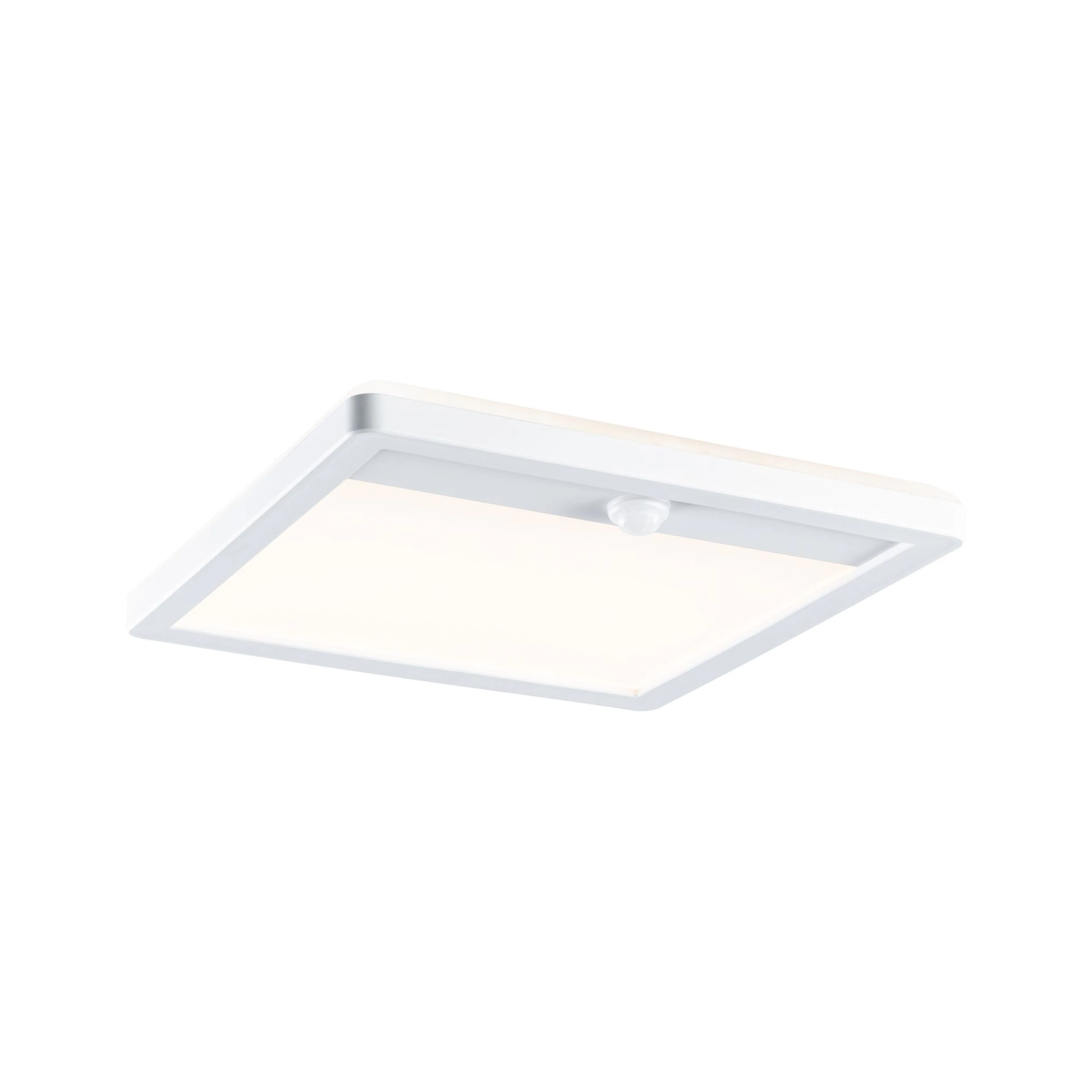 Fasad/Tak-belysning Paulmann Lamina Kvadrat med Skymningsstyrd rörelsedetektor IP44 230V Färg: Vit, Ljus: Soft White