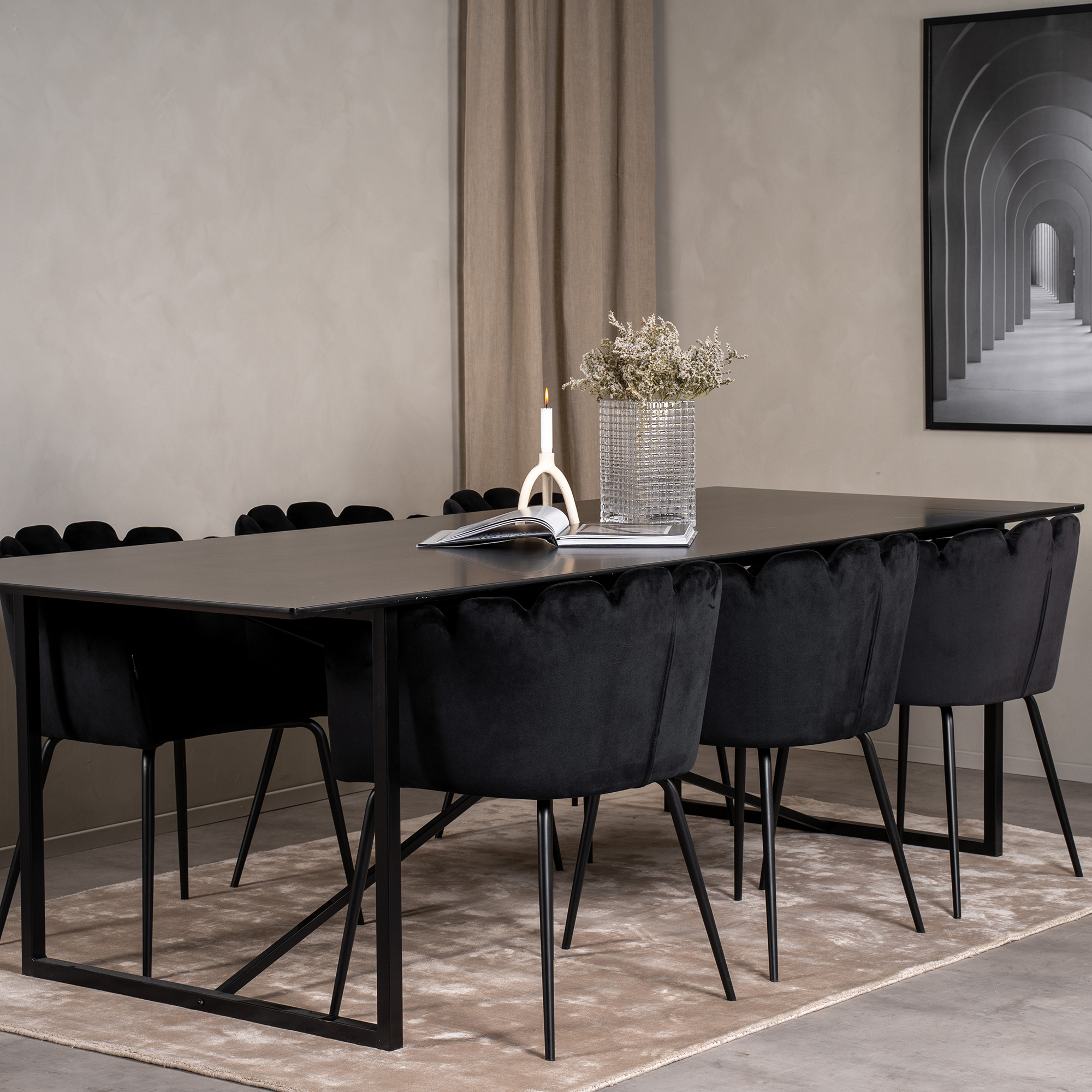 Matgrupp furniture/fashion Palaba med 6 Limhamn Stolar
