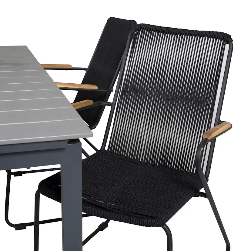 Matgrupp Venture Home Lova 160/240 med 4 Berfin Karmstolar