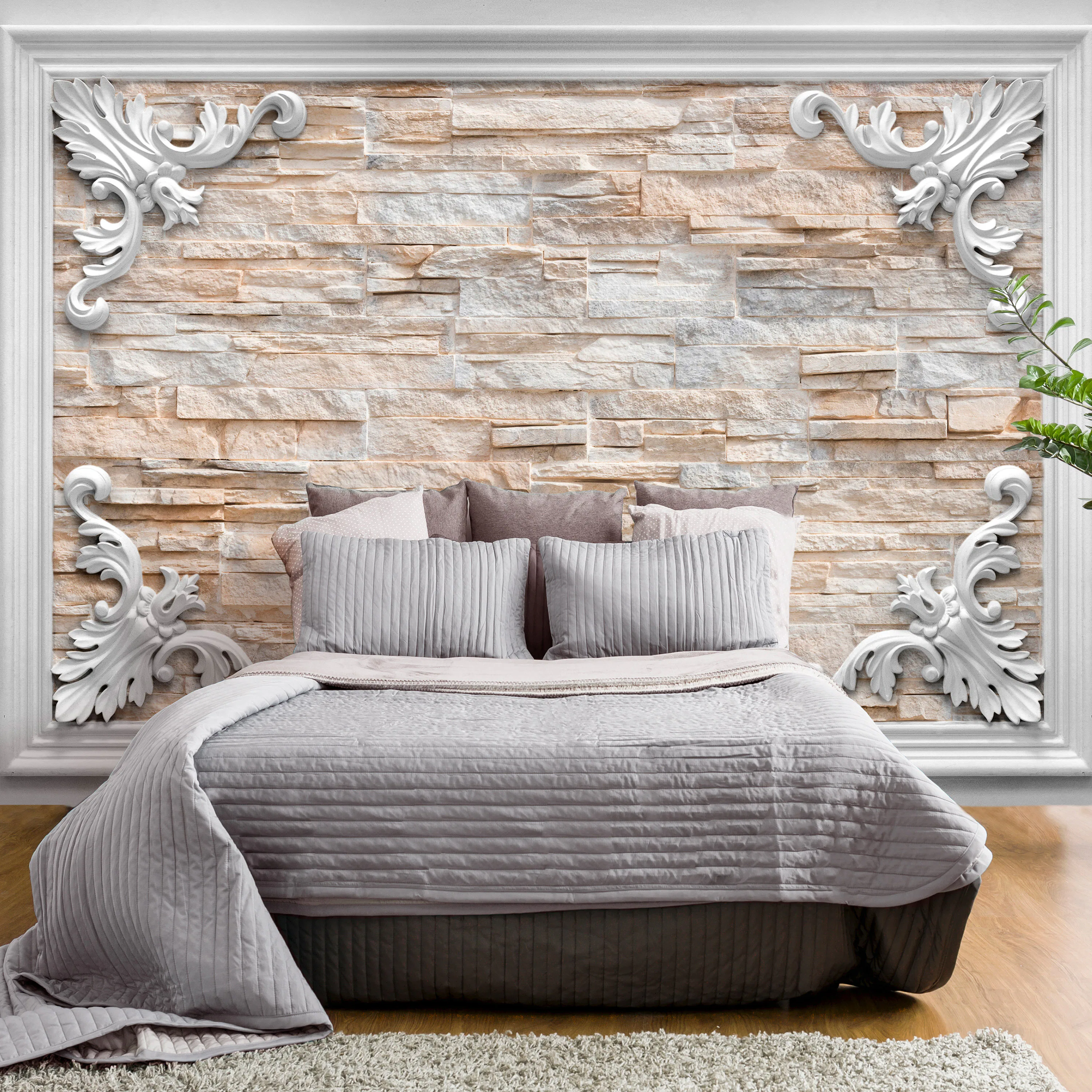 Fototapet Arkiio Brick In The Frame Orange