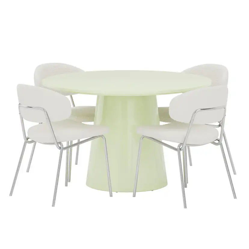 Matgrupp Venture Home Lanzo Ø120 cm med 4st Chico Stolar