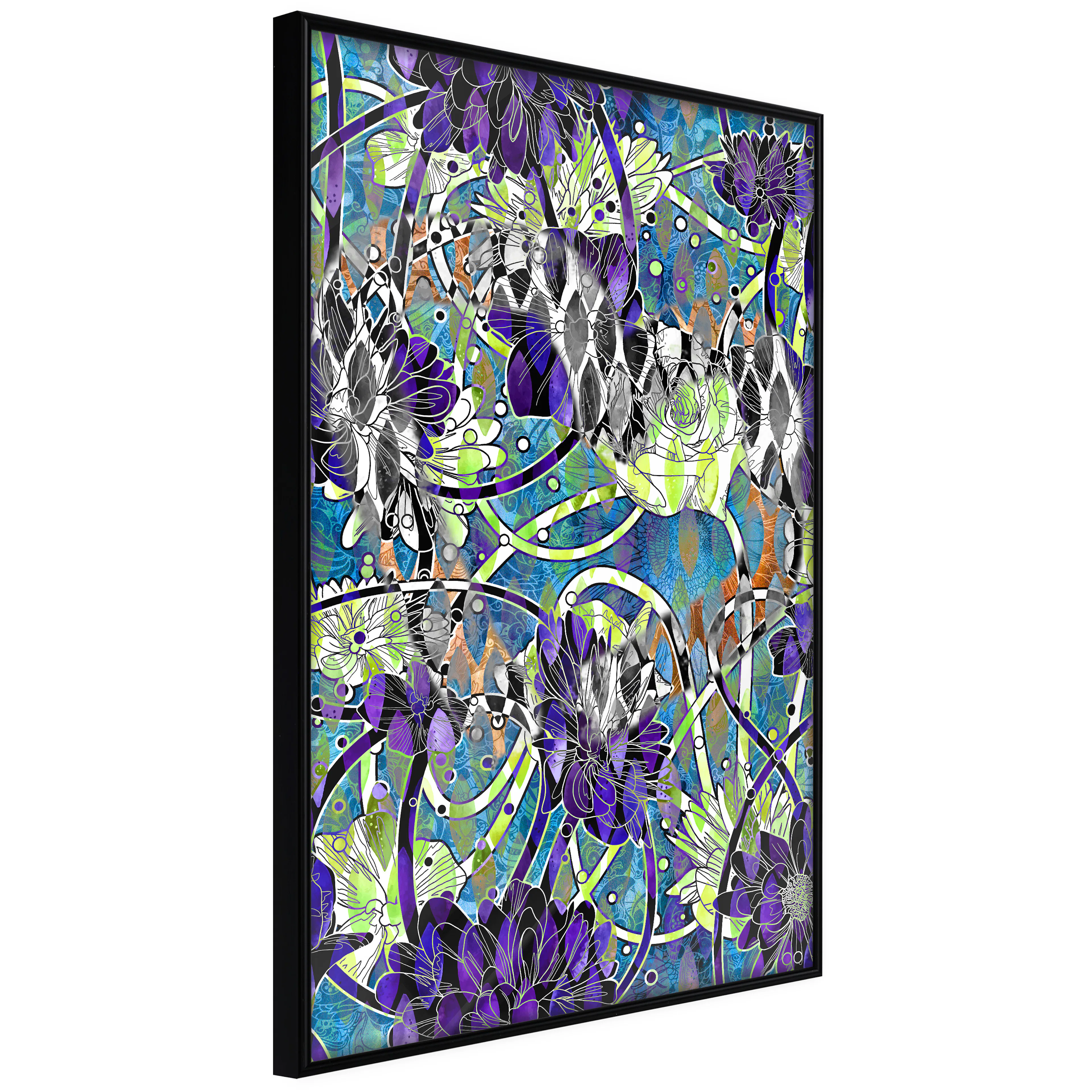 Affisch - Vibrations of Nature [Poster] 40x60 Svart ram, 40x60 cm