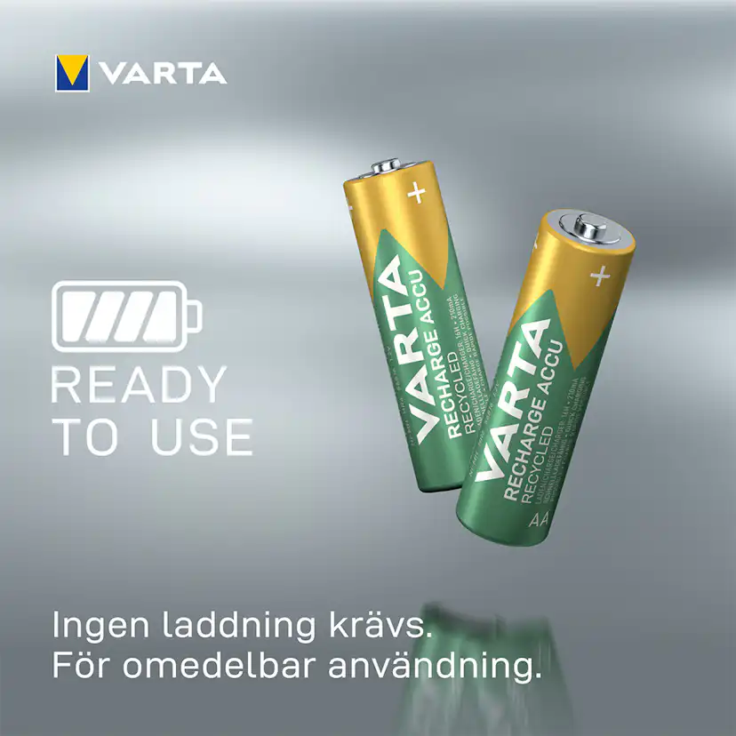 Batteri VARTA Laddningsbara Alkaliska AA 2100 mAh 4-Pack