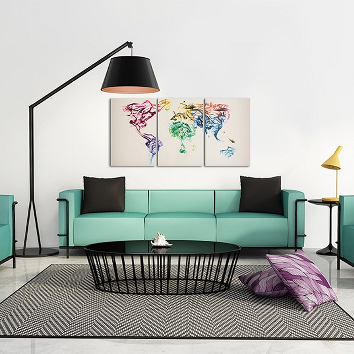 Tavla Arkiio Abstrakt Världskarta