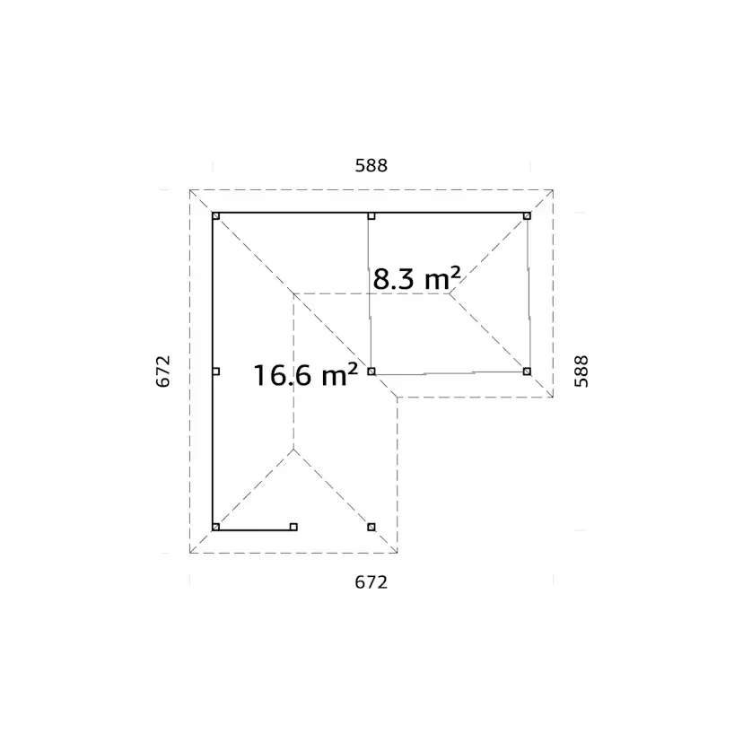 Uterum Palmako Bianca 24,9 m2 Set 510 Slide Plus