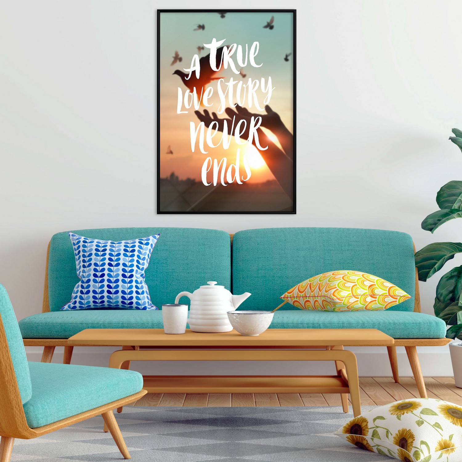 Poster Artgeist Affisch A True Love Story Never Ends