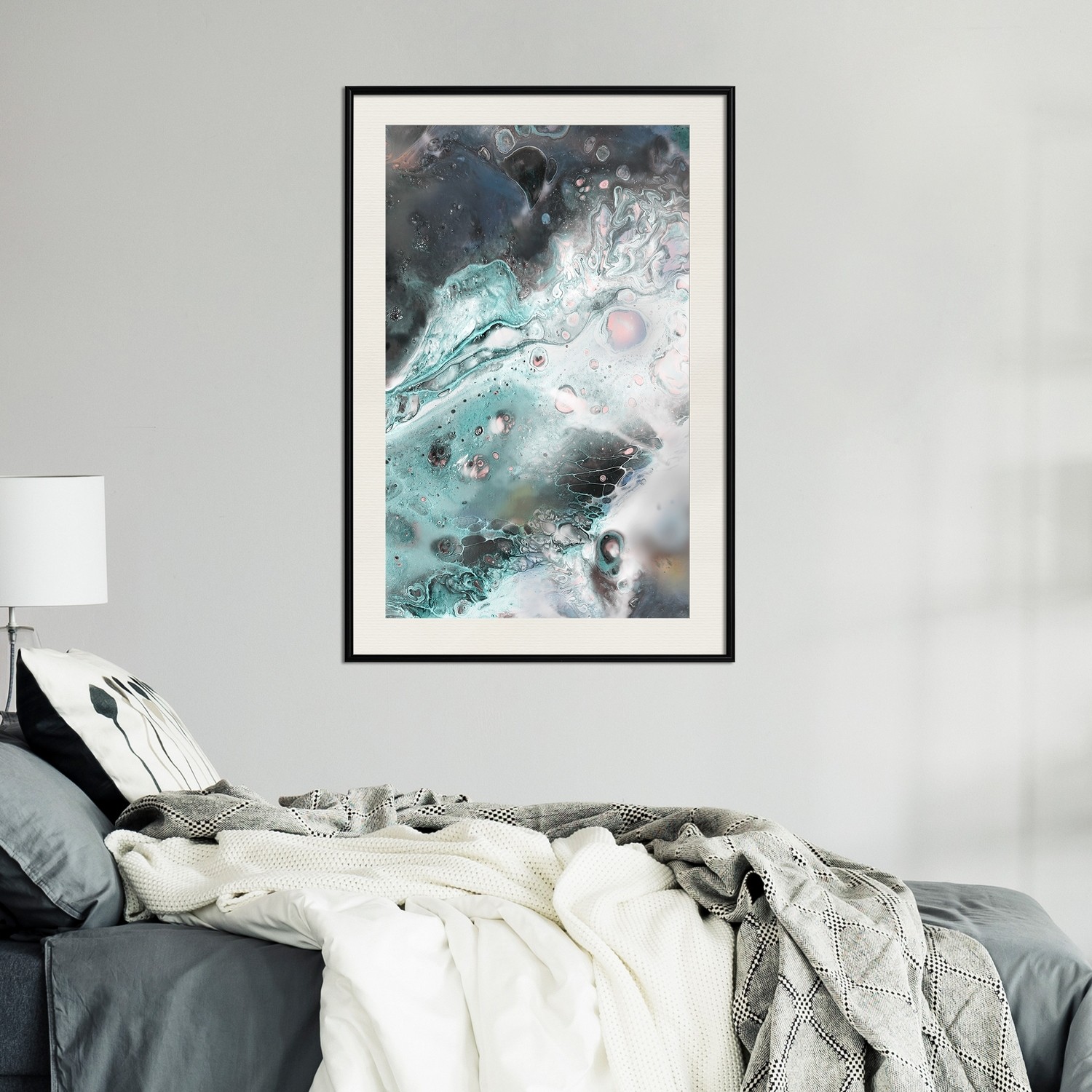 Affisch - Sea Elements [Poster] 20x30 Svart ram med passepartout, 20x30 cm