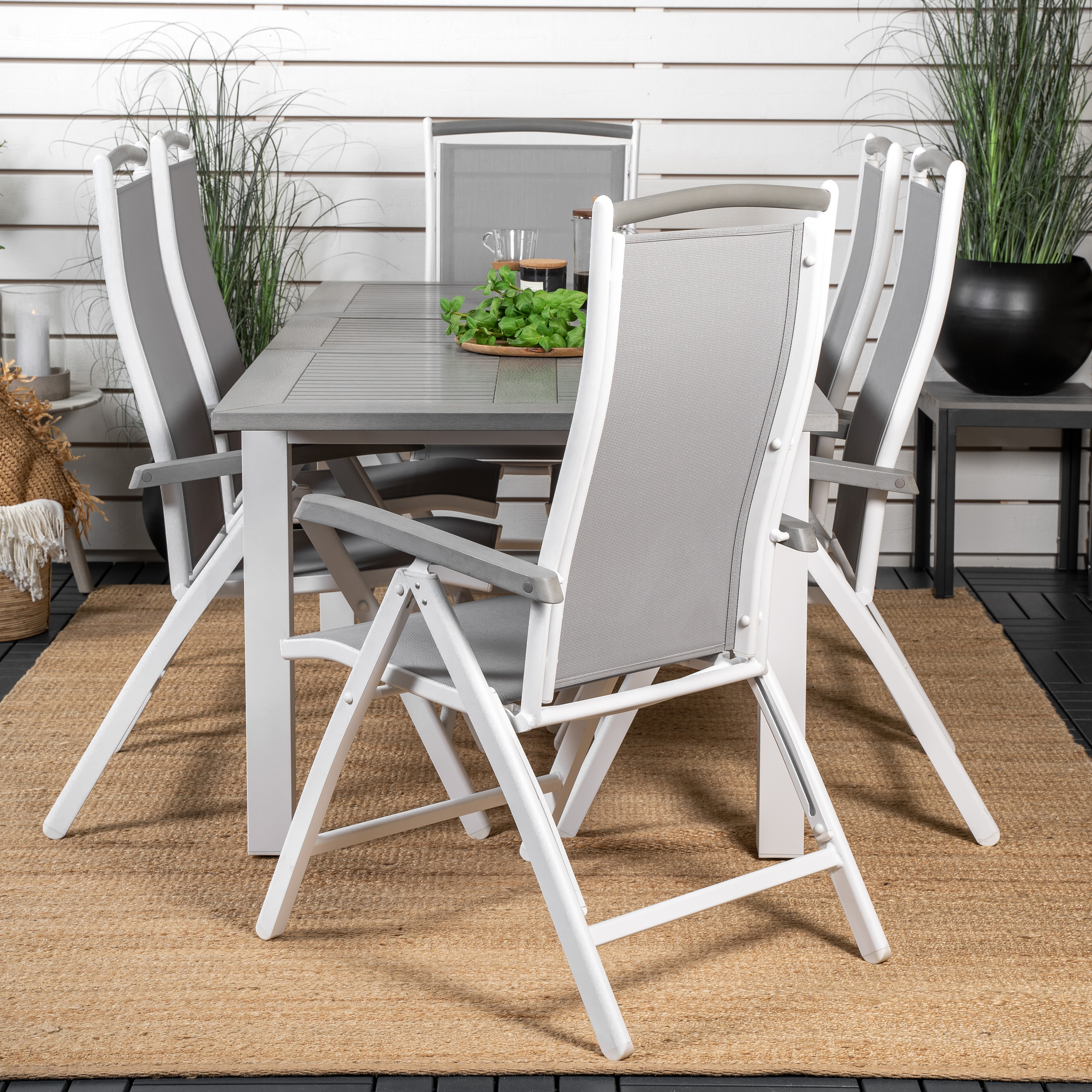 Matgrupp Venture Home Aleyna 160/240 med 6 Stolar