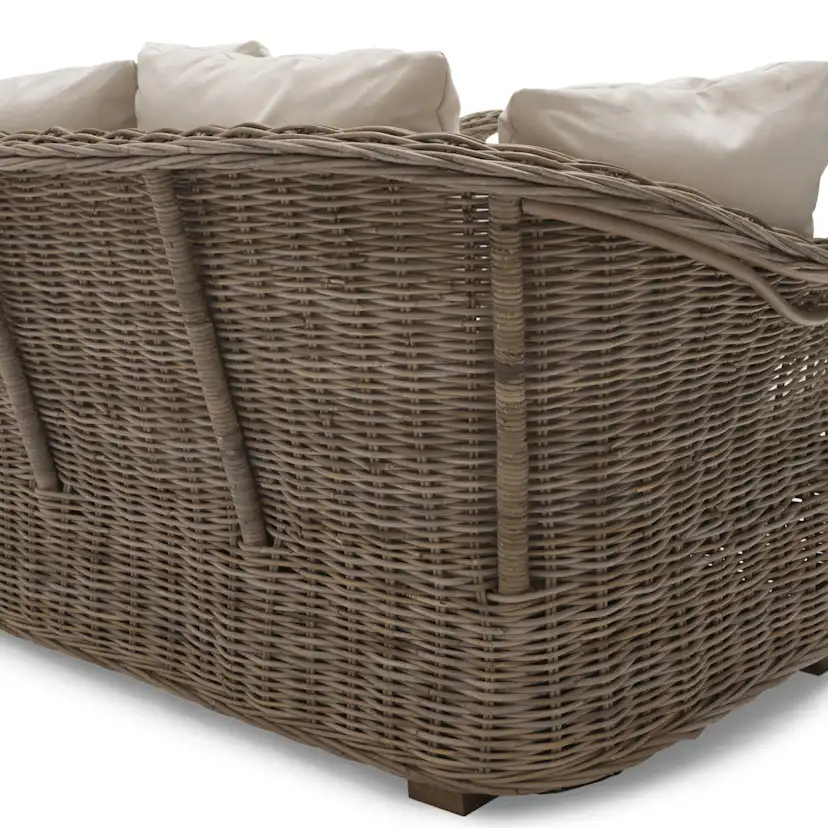 Loungesoffa Utomhus Hillerstorp Edsklinta 2-sits i Naturrotting med Dynor