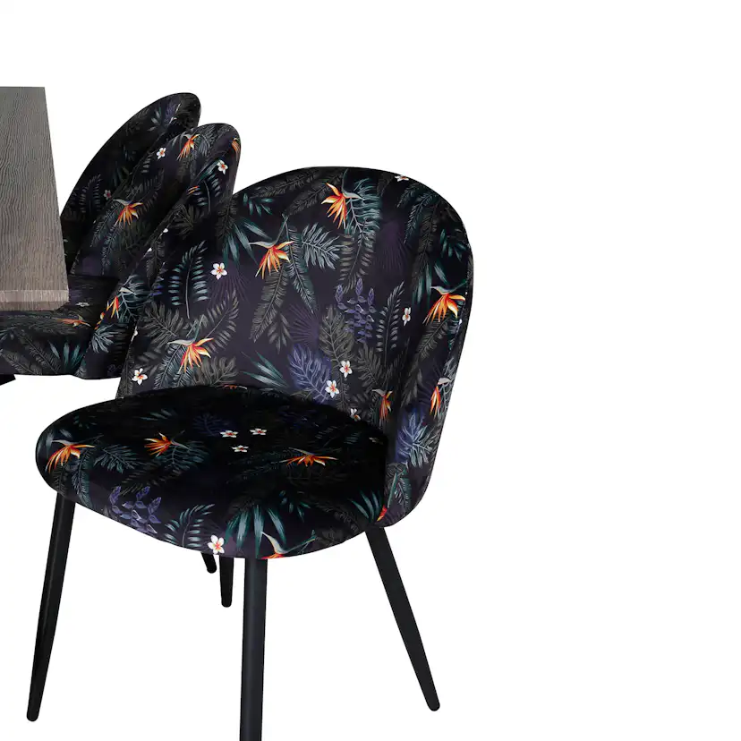 Matgrupp Venture Home Madde med 6 Valentina Stolar Polyestertyg