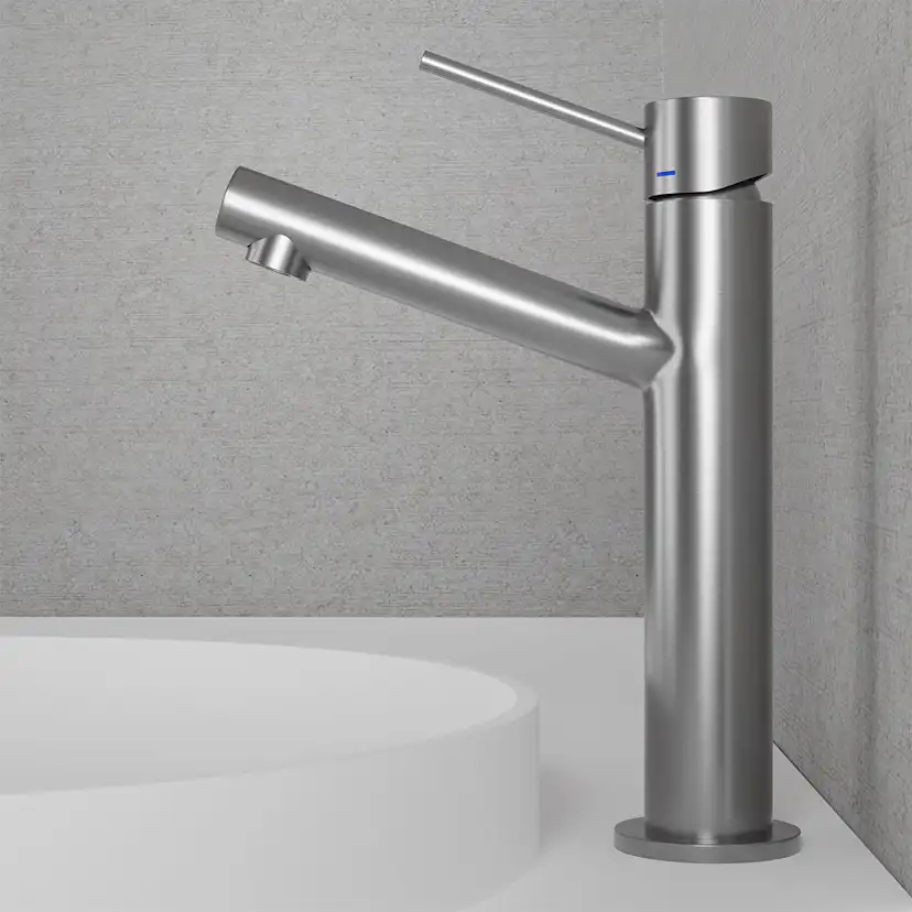 Tvättställsblandare Scandtap Steel Vector Medium