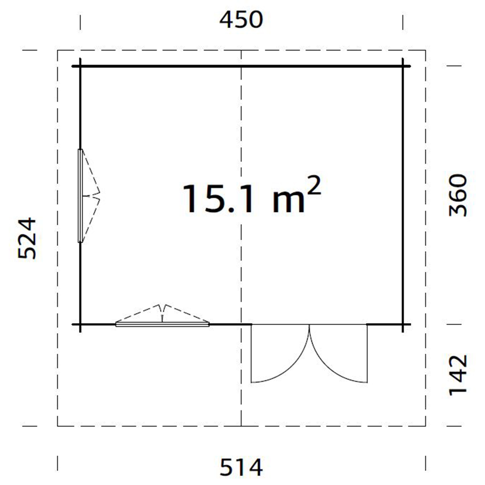 Stuga Palmako Helena 16,2 m2