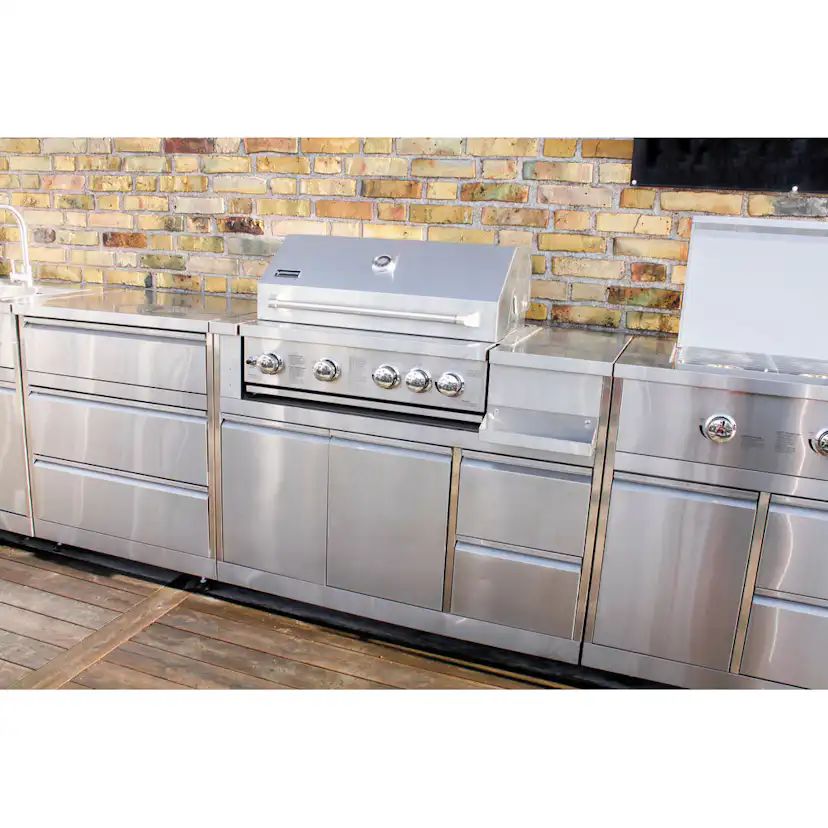 Gasolgrill Myoutdoorkitchen Inox Range med 4 Brännare och Infravärme