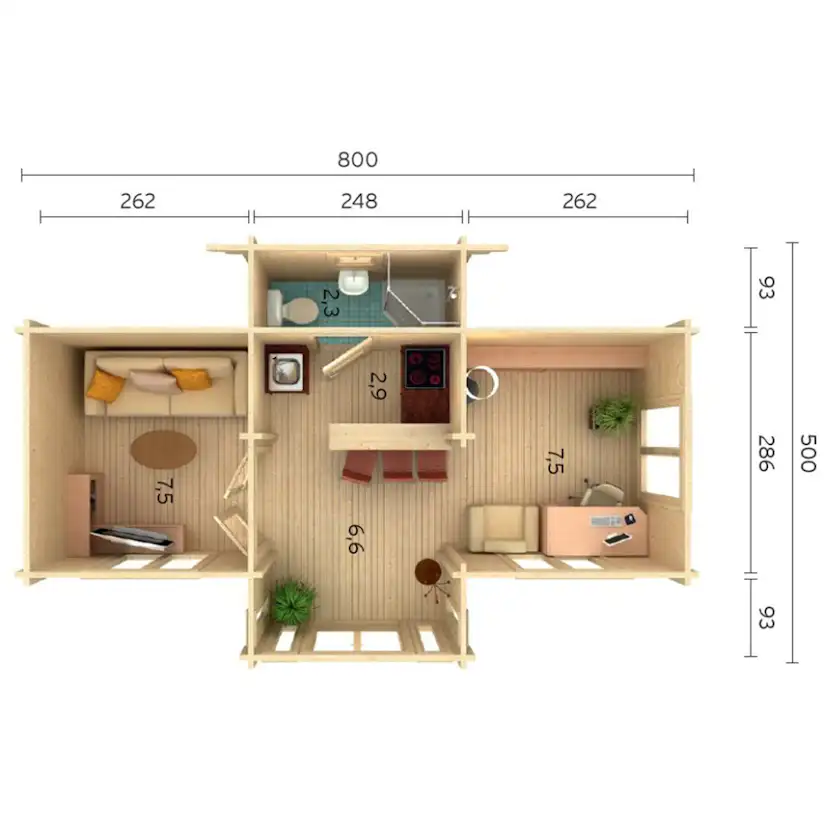 Stuga Palmako Anna 29,2 m2