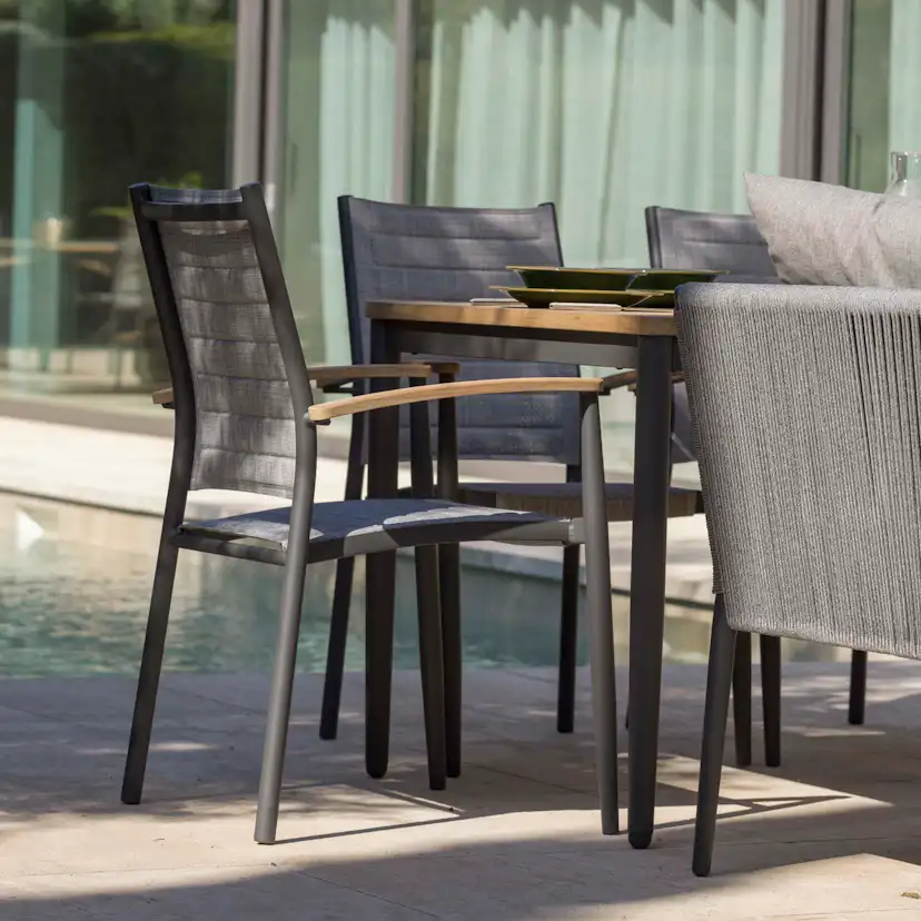 Trädgårdsfåtölj LifestyleGarden TOPAZ carver 4-pack