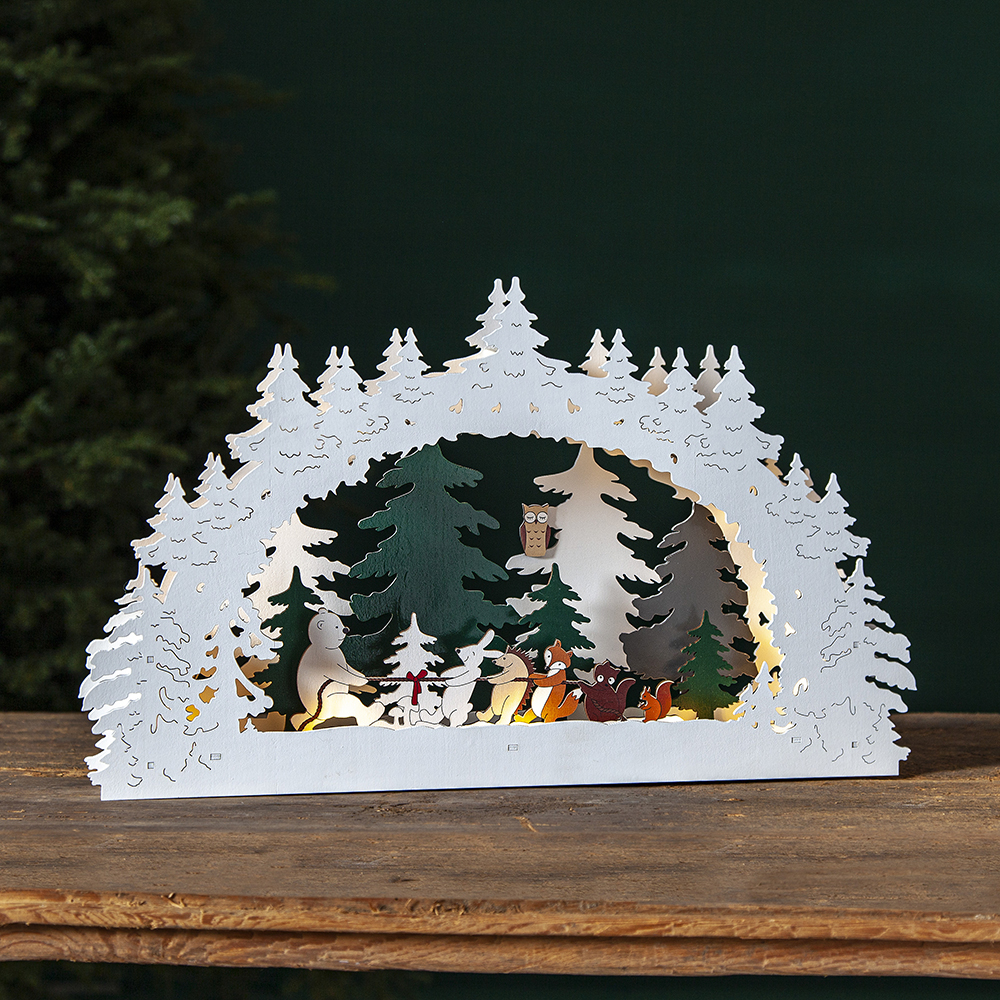 Ljusstake Star Trading Forest Friends 2