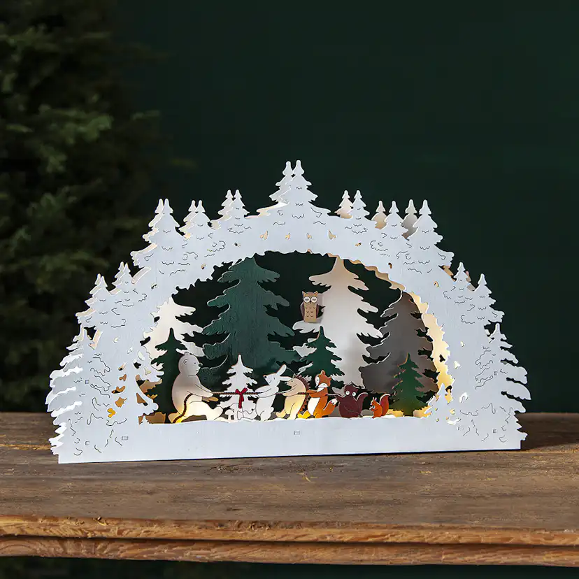 Ljusstake Star Trading Forest Friends 2