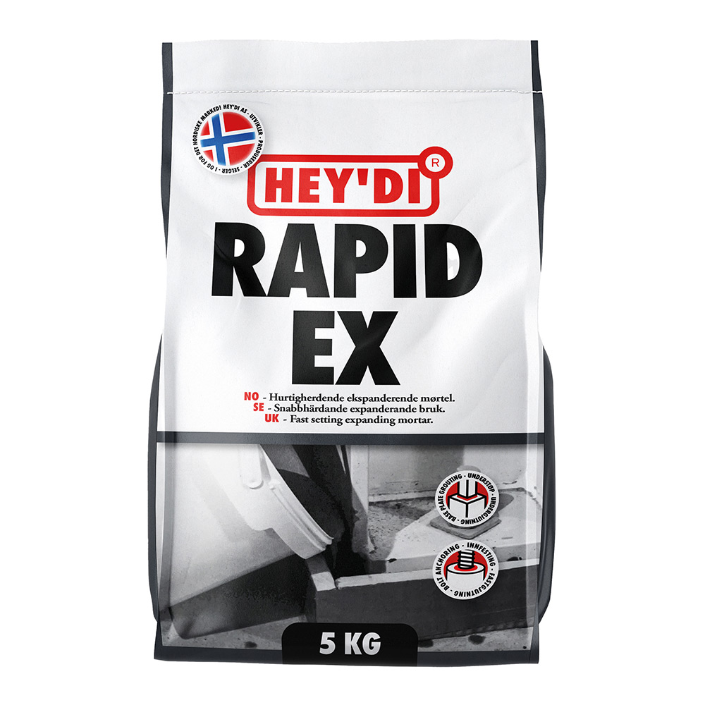 Expanderbetong Heydi Rapid Ex Grå 5 kg