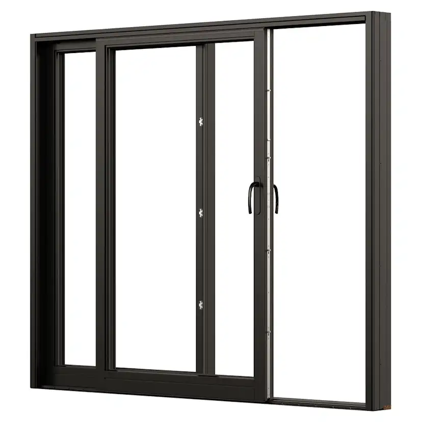 Skjutdörr NorDan NTech Aluminium 2-Delad BlackLine Svart