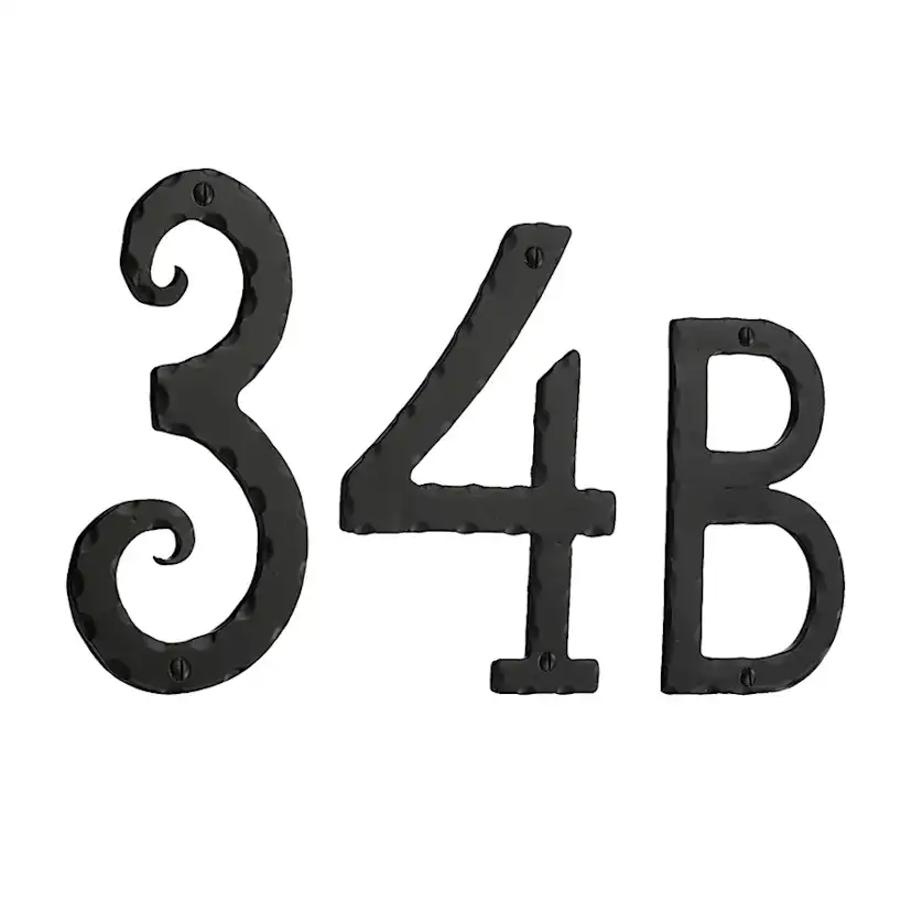 Husnummer Beslagsboden Svart Smide