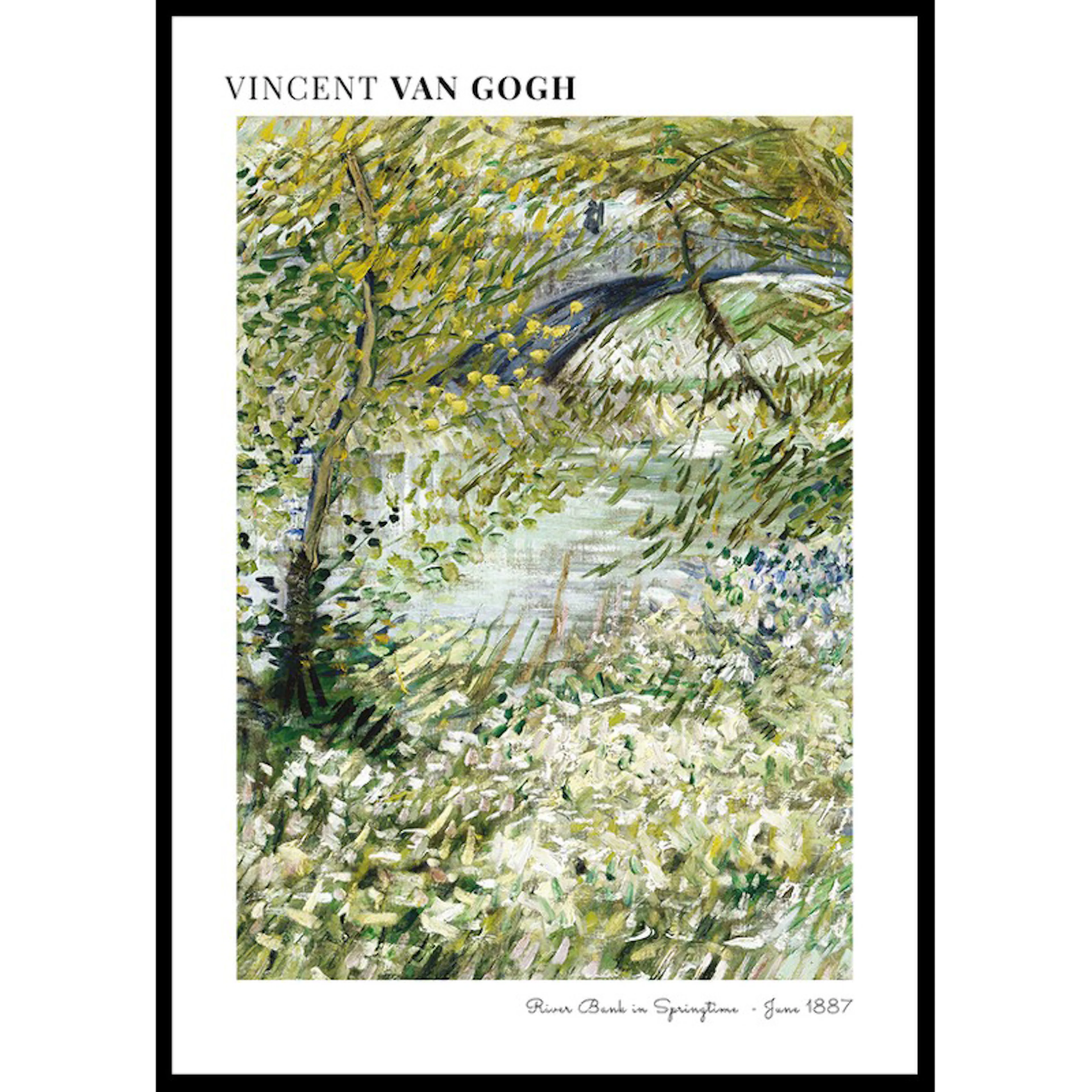Poster Gallerix River Bank In Springtime By Vincent Van Gogh
