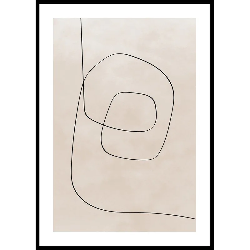 Poster Gallerix Line Art Abstract Shapes No1