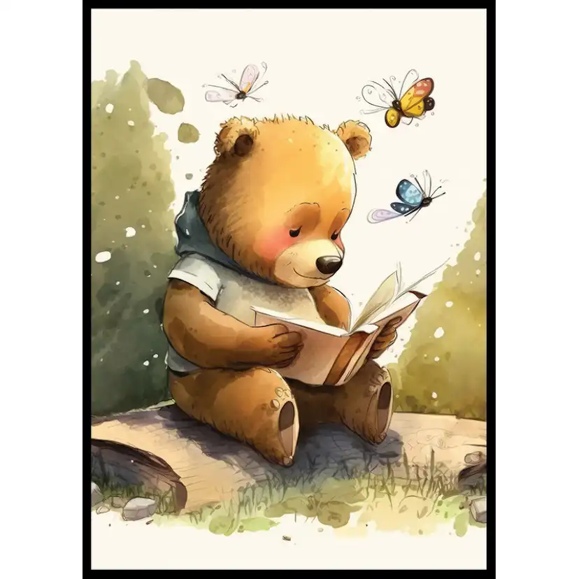 Poster Gallerix Cute Bear Reading