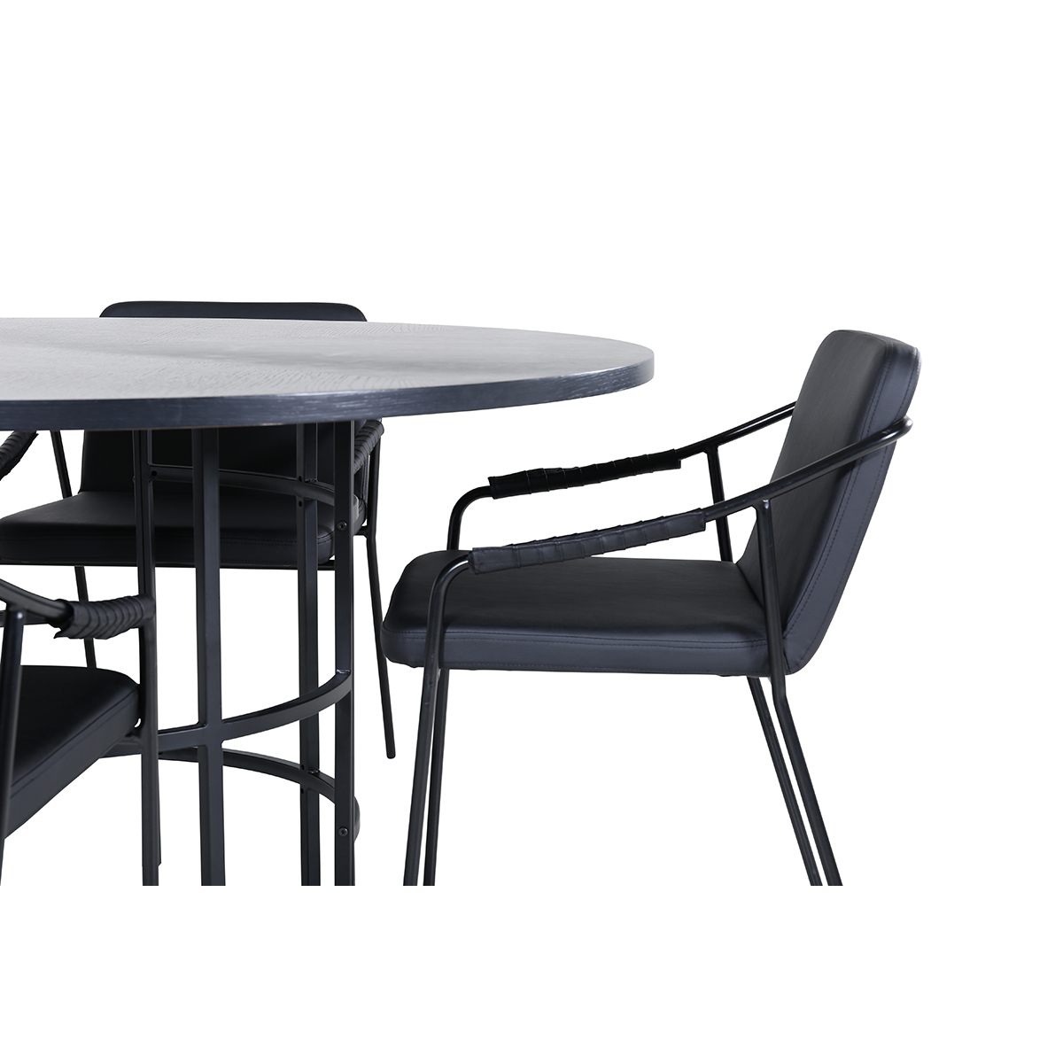 Matgrupp Venture Home Wien med 4 Tjärö Stolar Konstläder