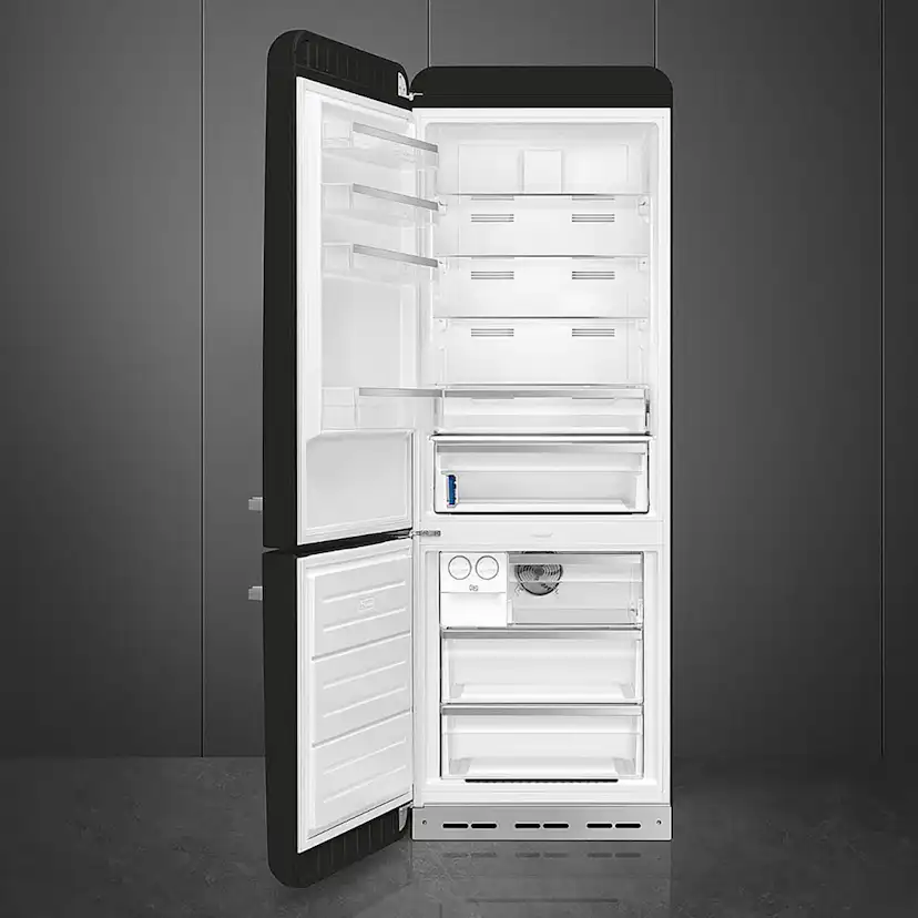 Fristående Kyl/Frys Smeg FAB38LBL6 50s Style Svart Vänsterhängd med No Frost