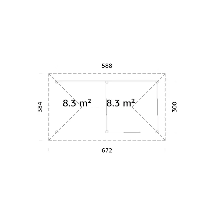 Uterum Palmako Bianca 16,6 m2 Set 206 Slide