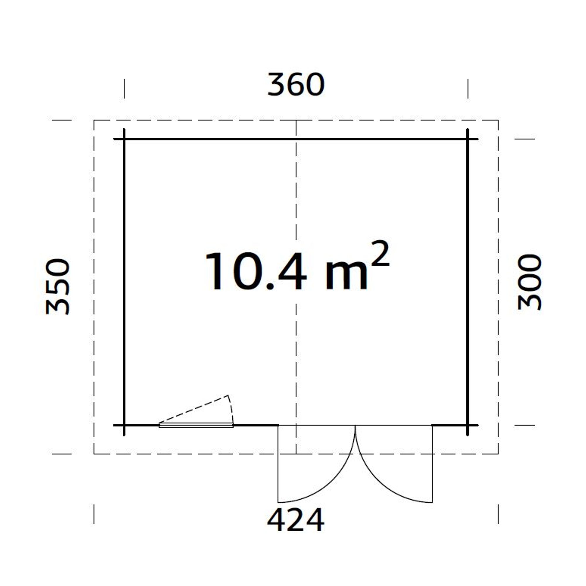 Klara 10,4 m2 Brun dippad