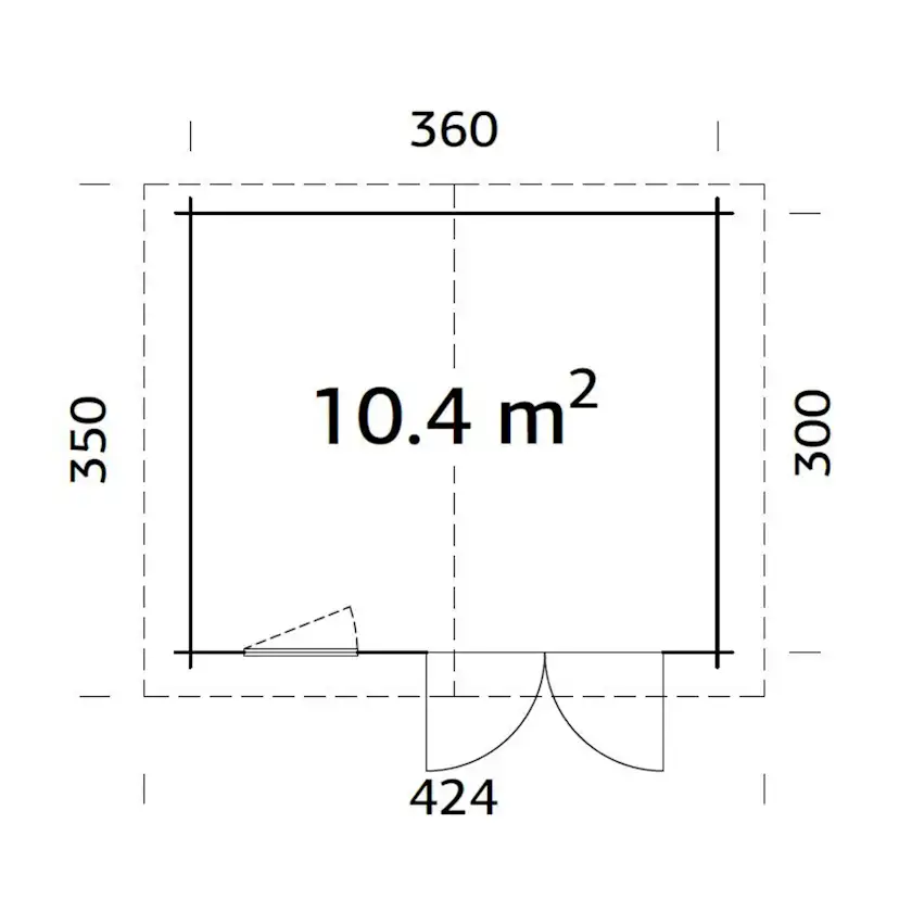 Klara 10,4 m2 Brun dippad
