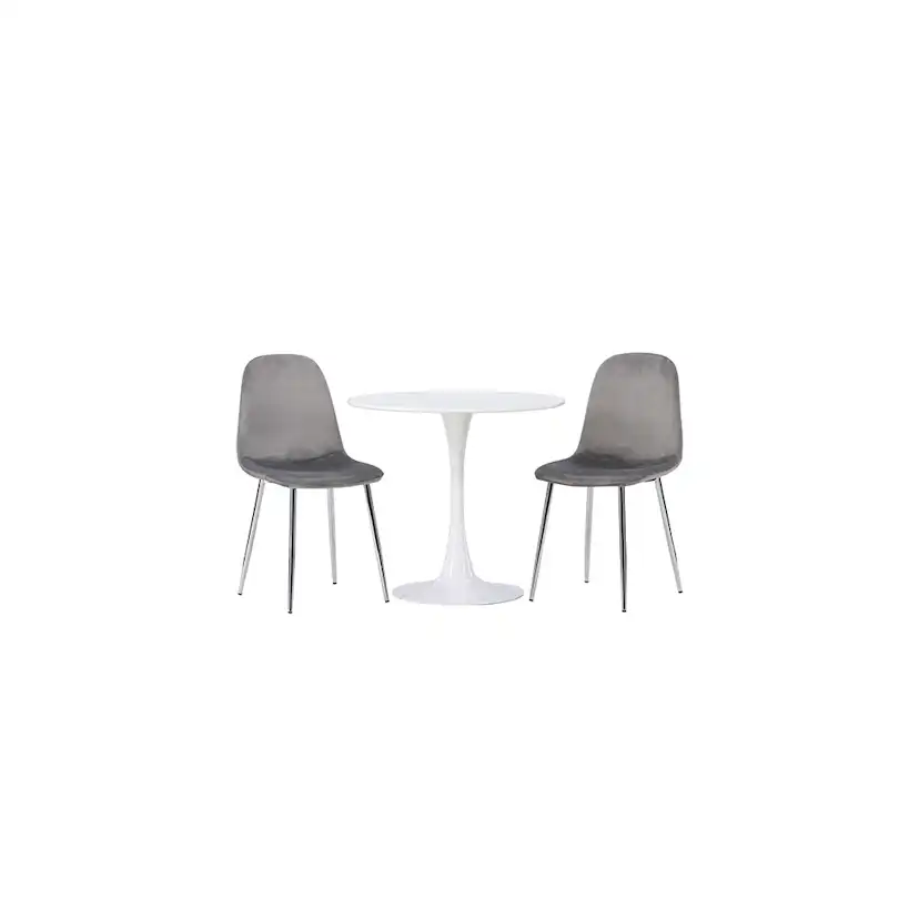 Matgrupp Venture Home Hamden Ø80 cm med 2 st Eva stolar