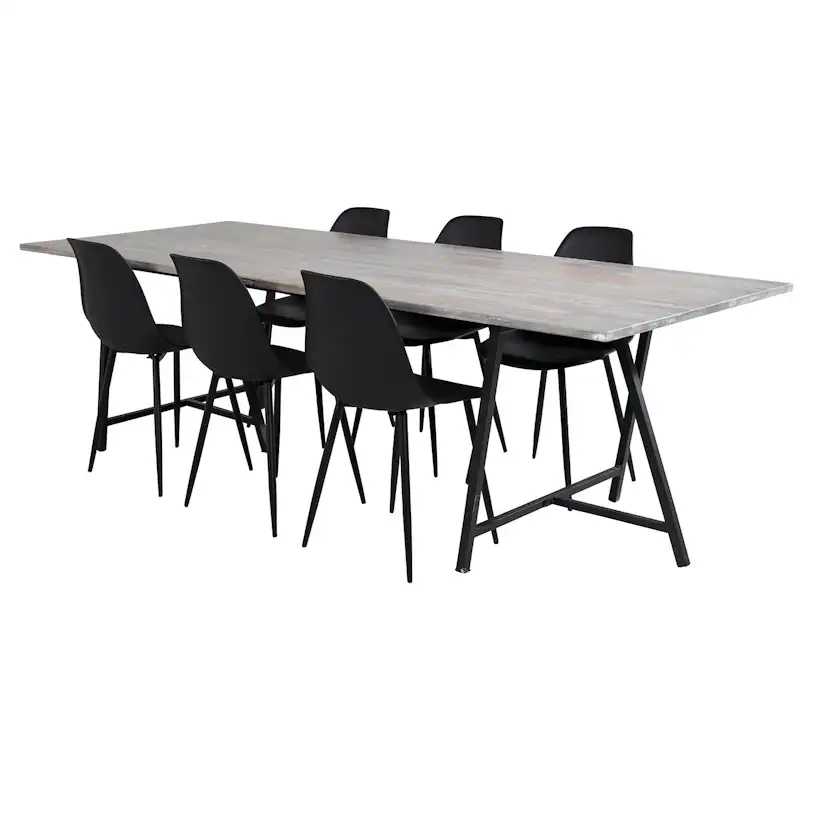 Matgrupp Venture Home Jenni med 6 Pop Stolar