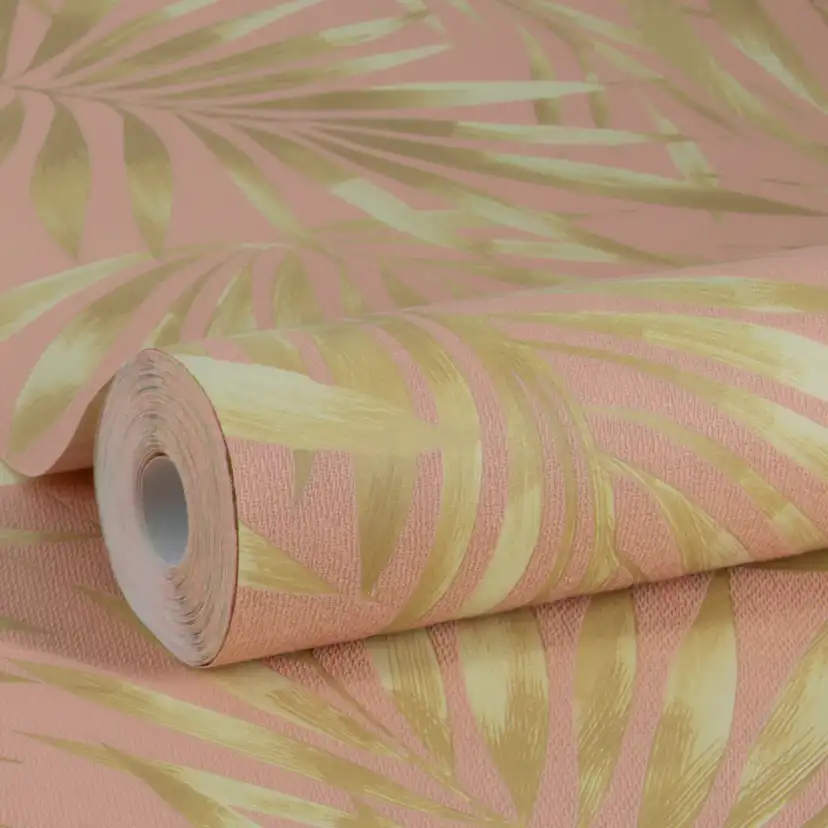 Tapet WOW Elegant Leaves Persika
