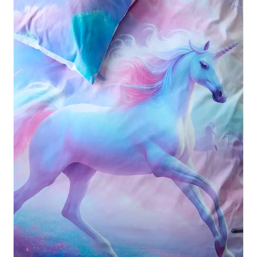Påslakanset Enkelsäng Borganäs of Sweden 2-Dels Set Unicorns Multi