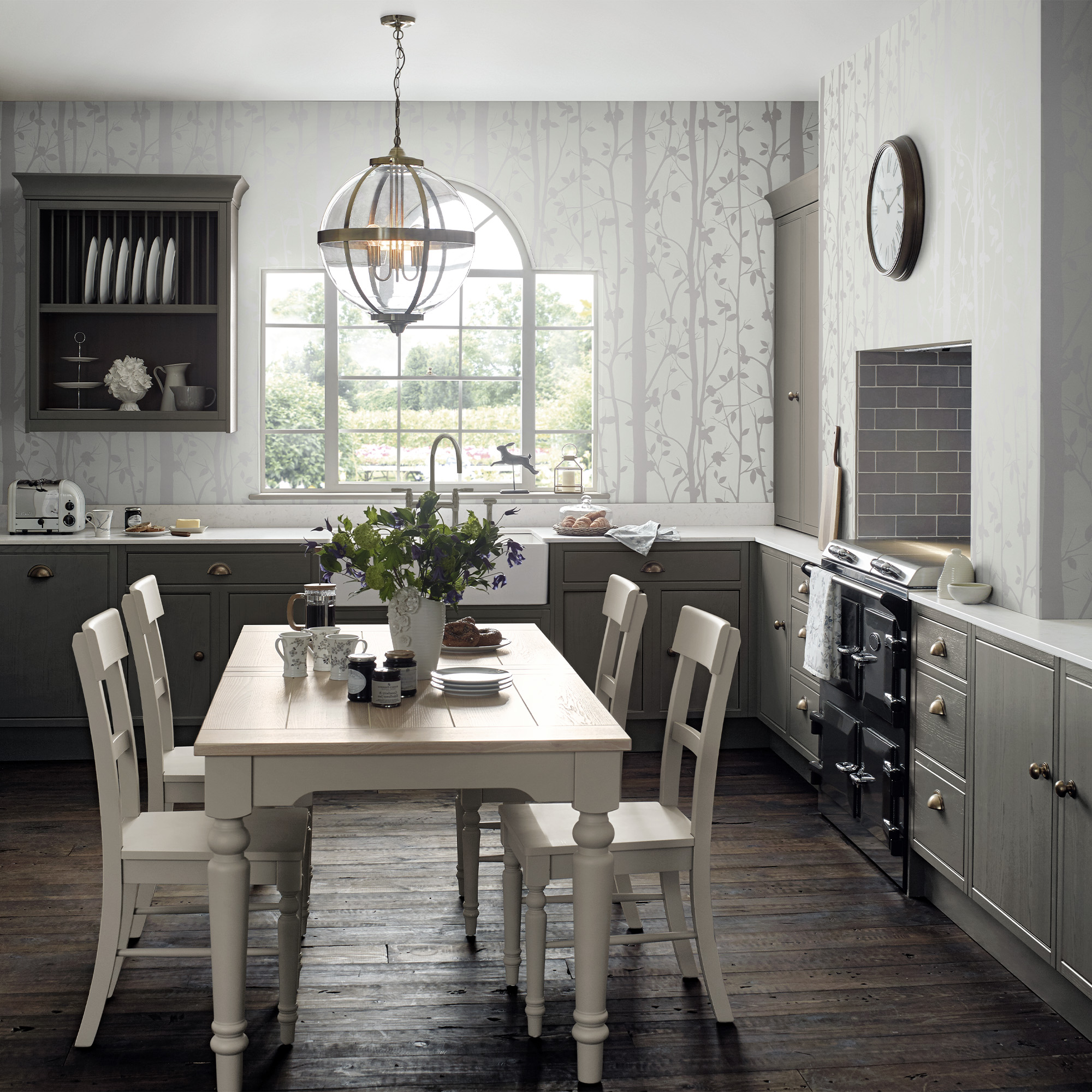 Tapet Laura Ashley Cottonwood Pearlescent Vit
