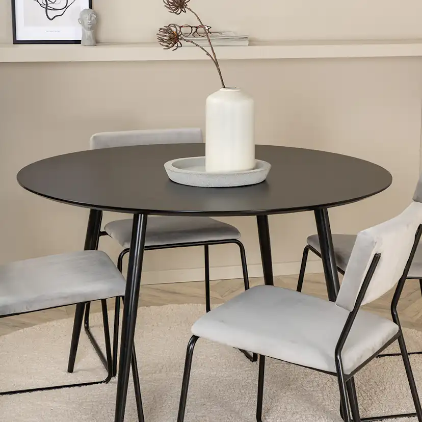 Matgrupp Venture Home Silvia med 4 Kungshamn Stolar Sammet