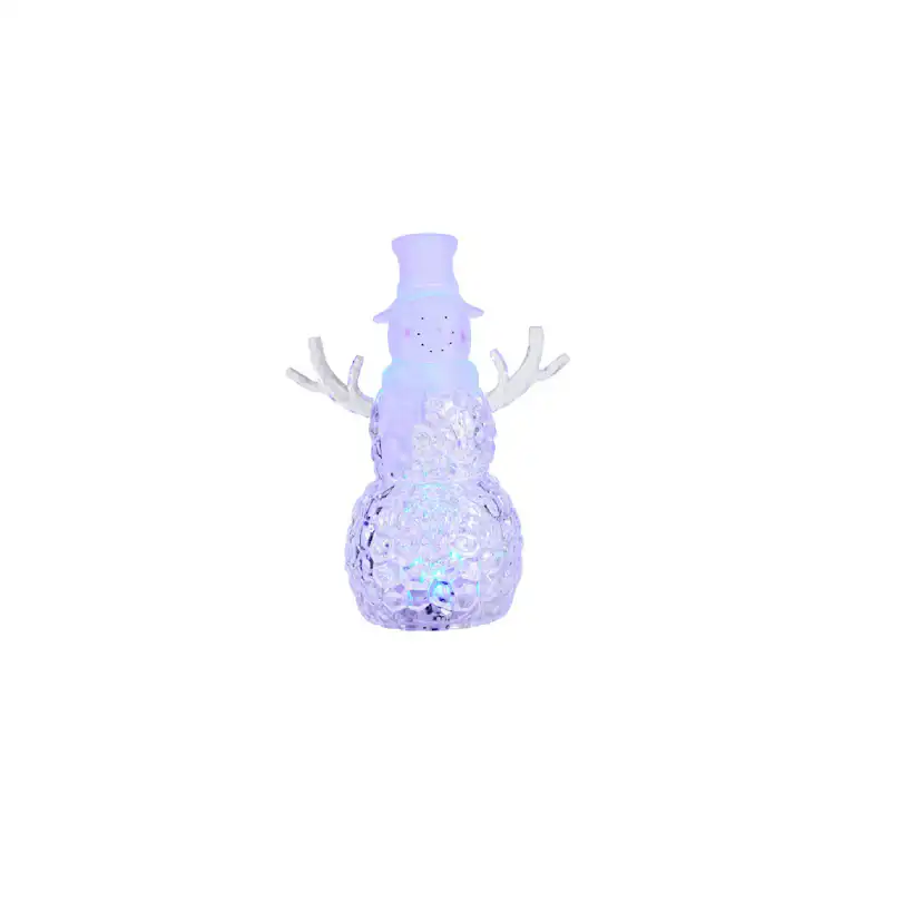 Bordsdekoration Markslöjd Viejo Transparent Snögubbe med LED-belysning