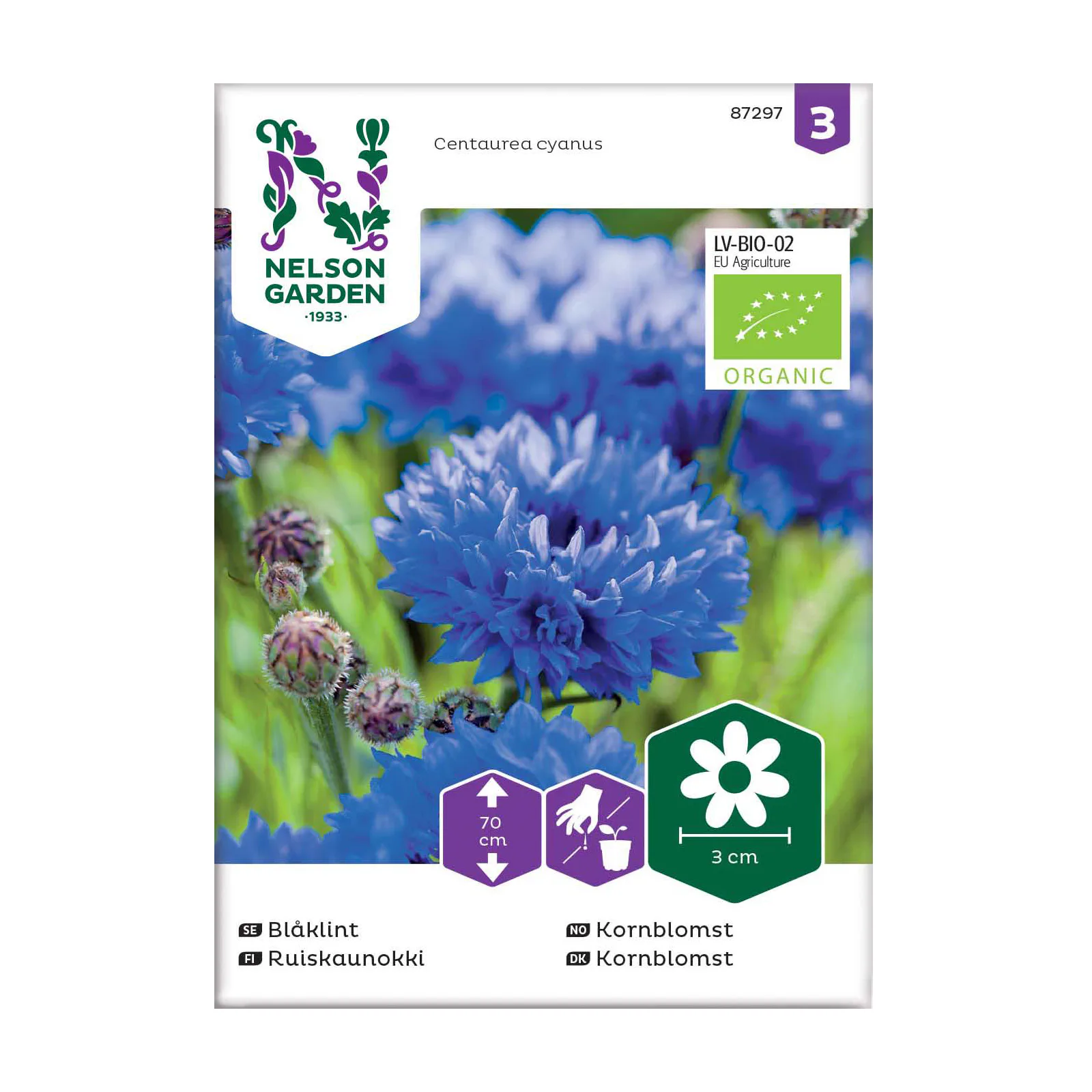 Frö Blåklint Nelson Garden Hög Organic