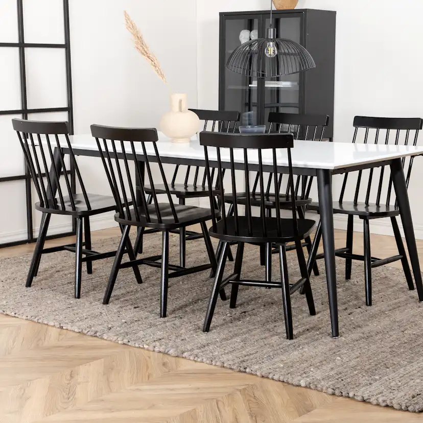 Matgrupp Venture Home Jolie med 6 Lena Windsor Stolar