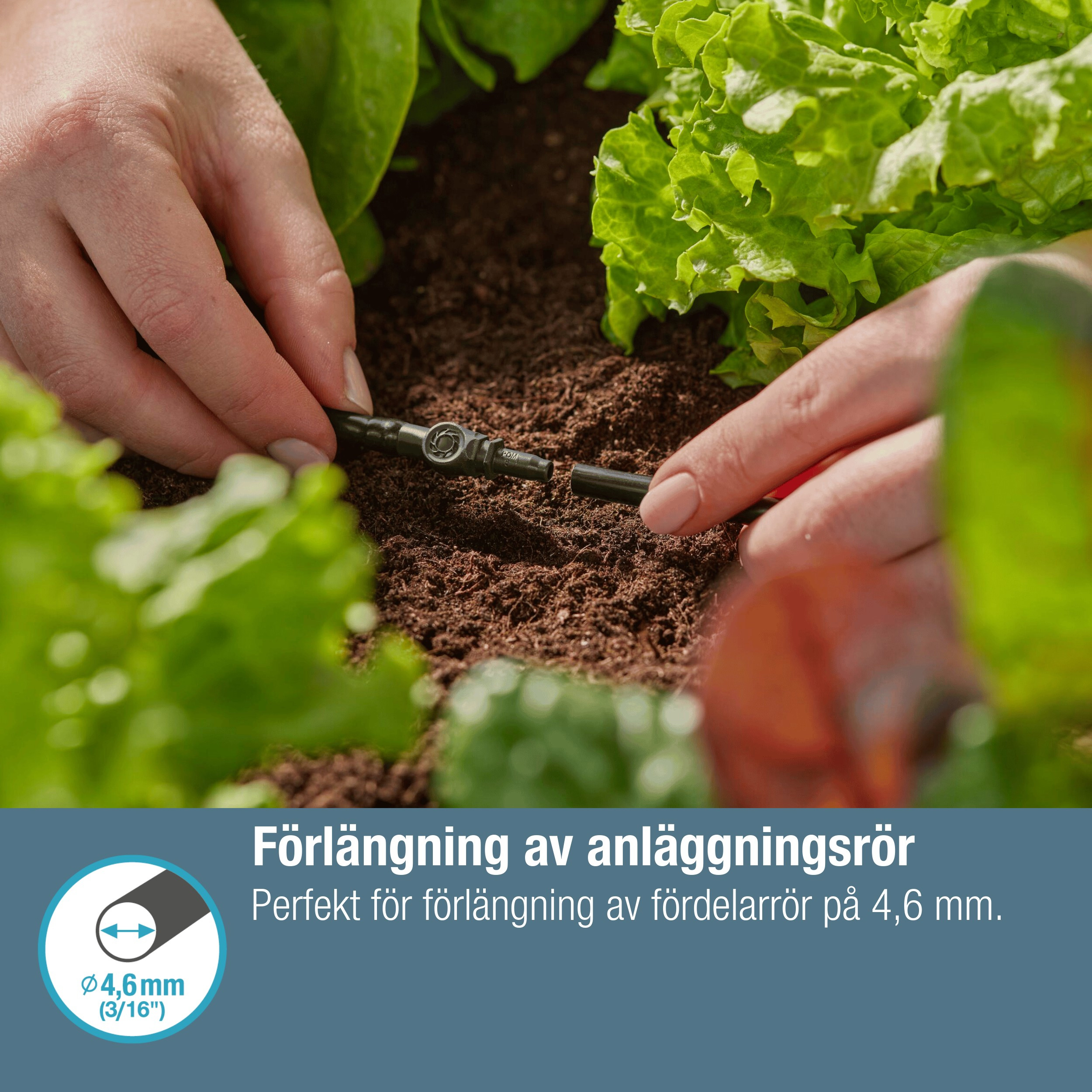 Skarvkoppling Gardena Micro-Drip 4,6 mm